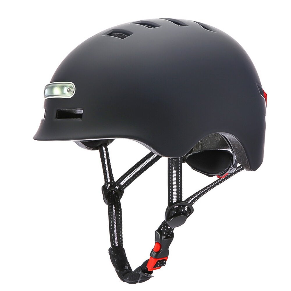 roller mit fahrradhelm E Scooter Helm mit LED-Licht