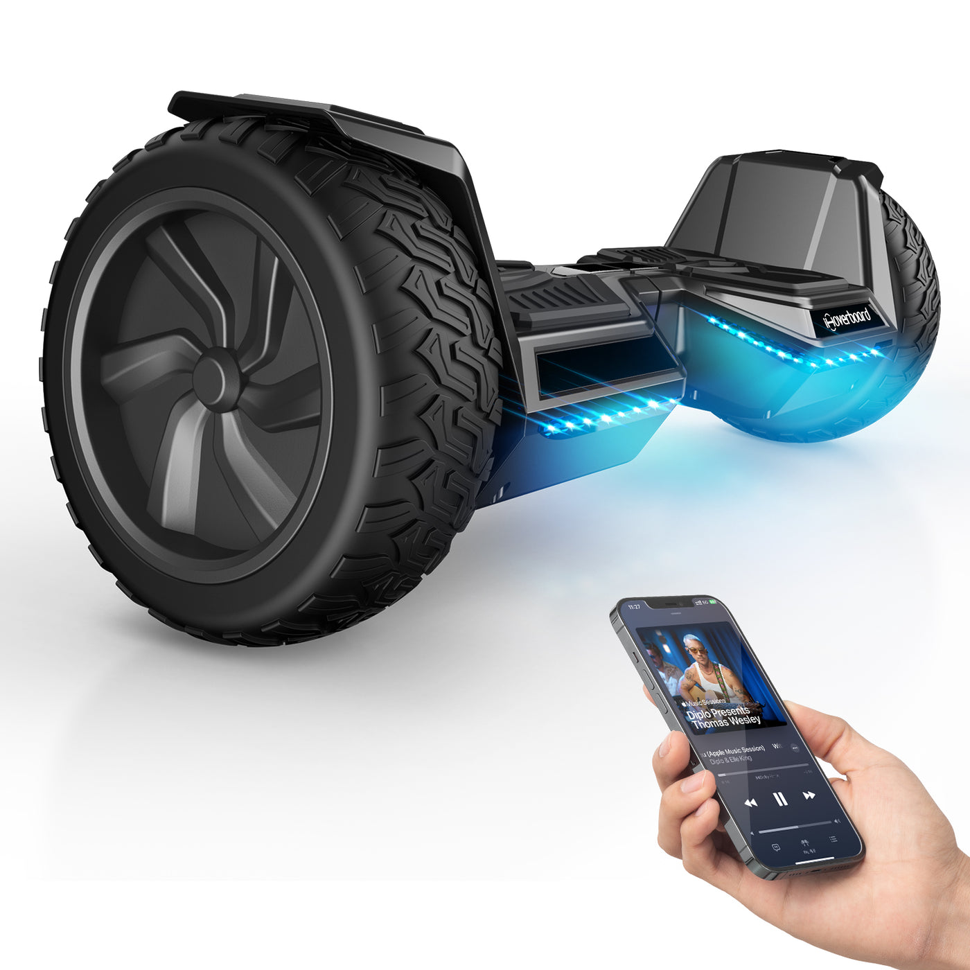 LED Silber Hoverboard