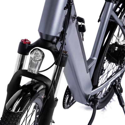 CityRun 27 Zoll E-Bike, Elektrofahrrad für Damen Herren, Pedelec Cityräder Cruise City Bike,250W Motor,Li-Batterie 36V/10,4Ah ebike,bis 45-60KM