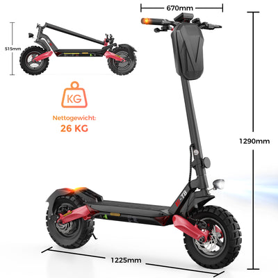 1200W T8 Offroad E-Scooter Mit Straßenzulassung (ABE/eKFV)