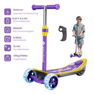 iK1S Kinder E-Scooter mit bunten Lichtern