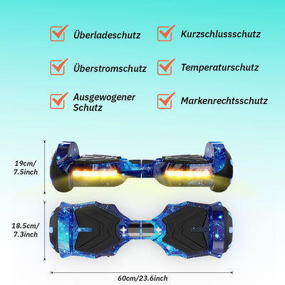 iHoverboard H2 Blau Bluetooth Hoverboard mit Sitz 6.5"
