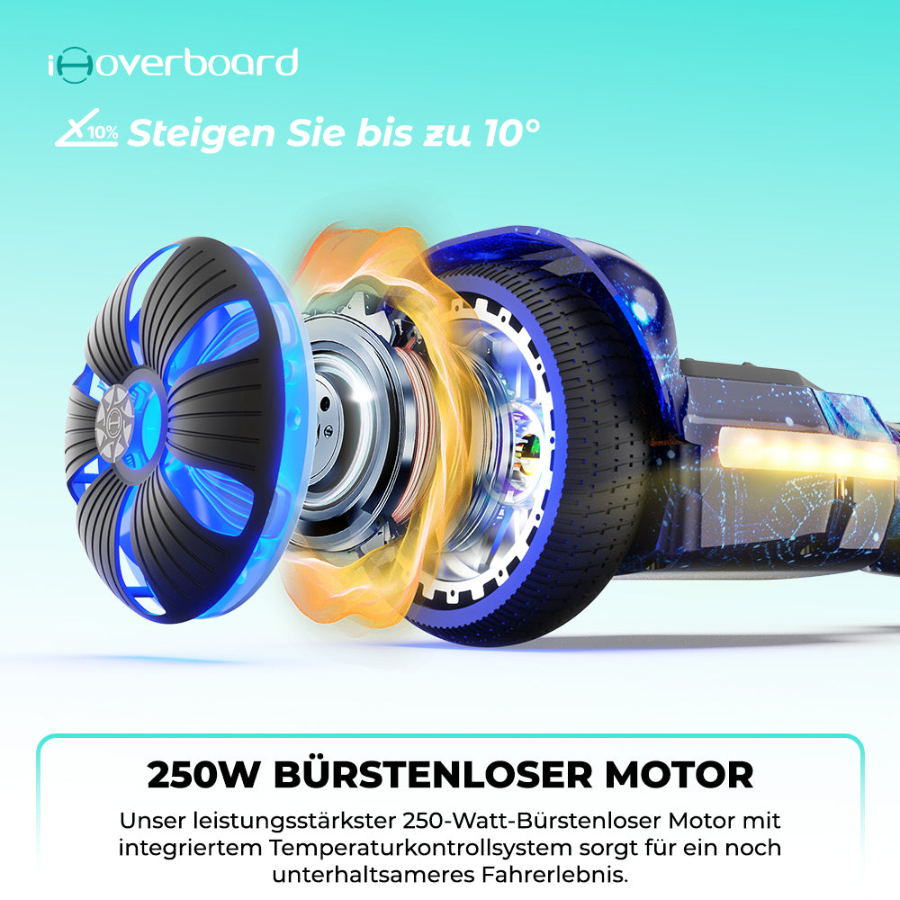 iHoverboard H2 Blau Bluetooth Hoverboard mit Sitz 6.5"