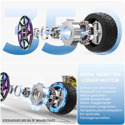iHoverboard H8 LED Gelbes Hoverboard Gelände 8.5"