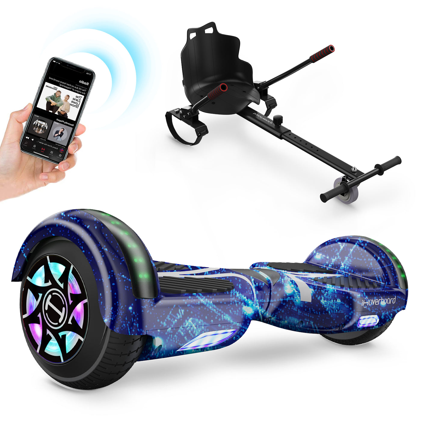 H1 Navy blau Hoverboard Und Hoverboard mit sitz 700W