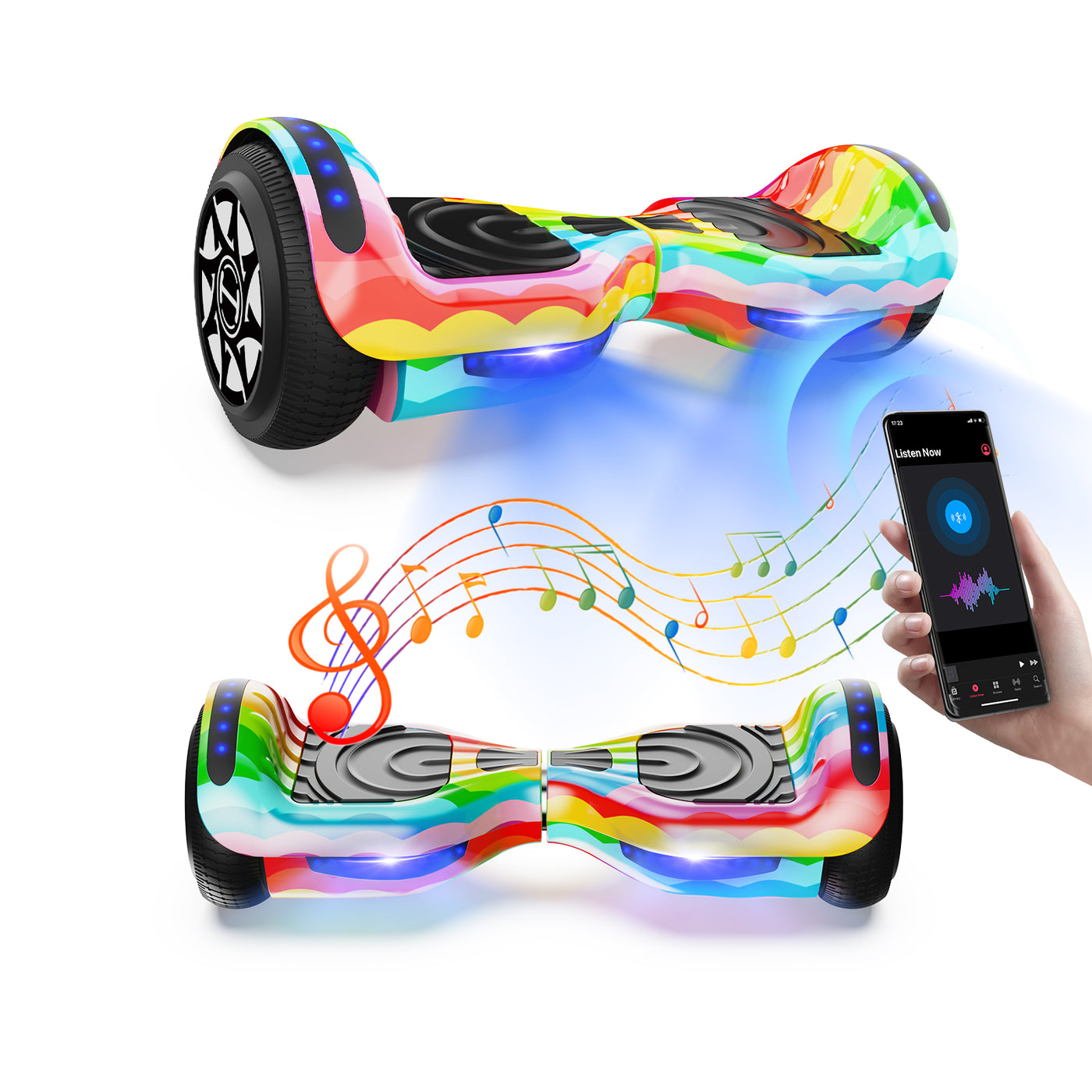 iHoverboard H2 Blau Bluetooth Hoverboard mit Sitz 6.5"