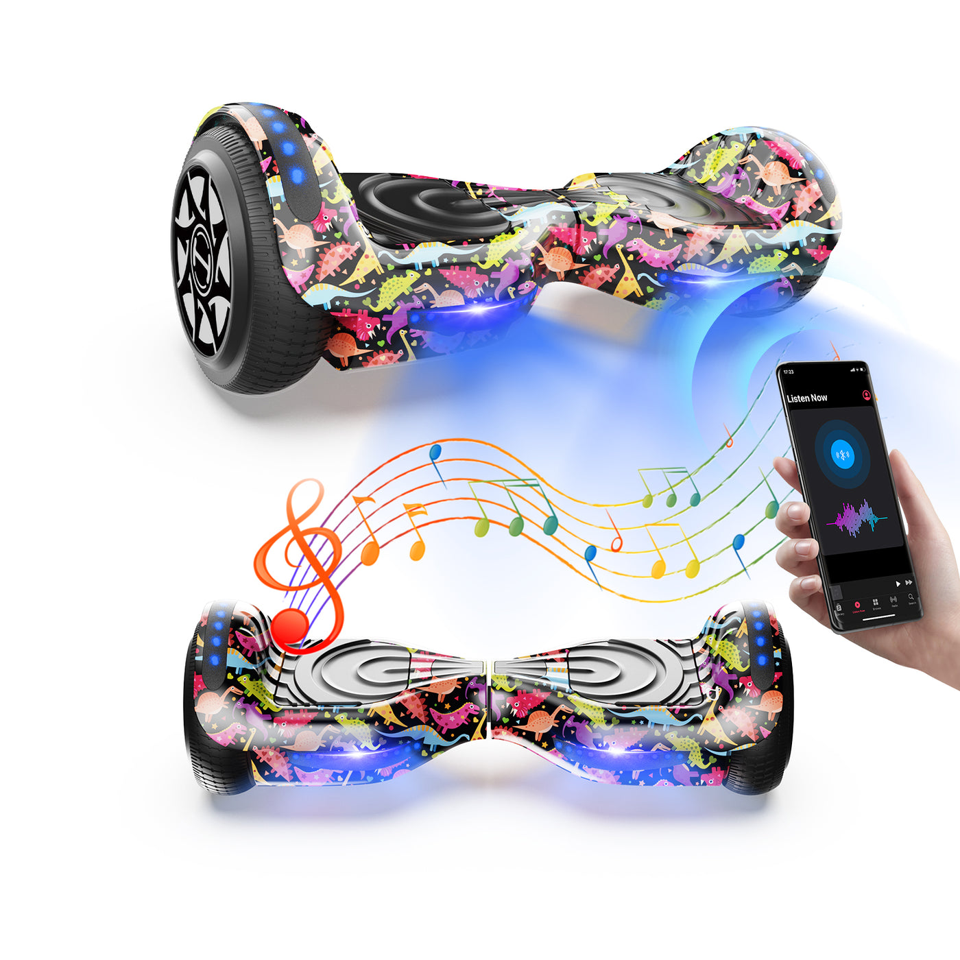 iHoverboard H2 Blau Bluetooth Hoverboard mit Sitz 6.5"