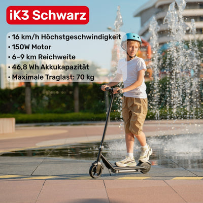 iK1S Kinder E-Scooter mit bunten Lichtern