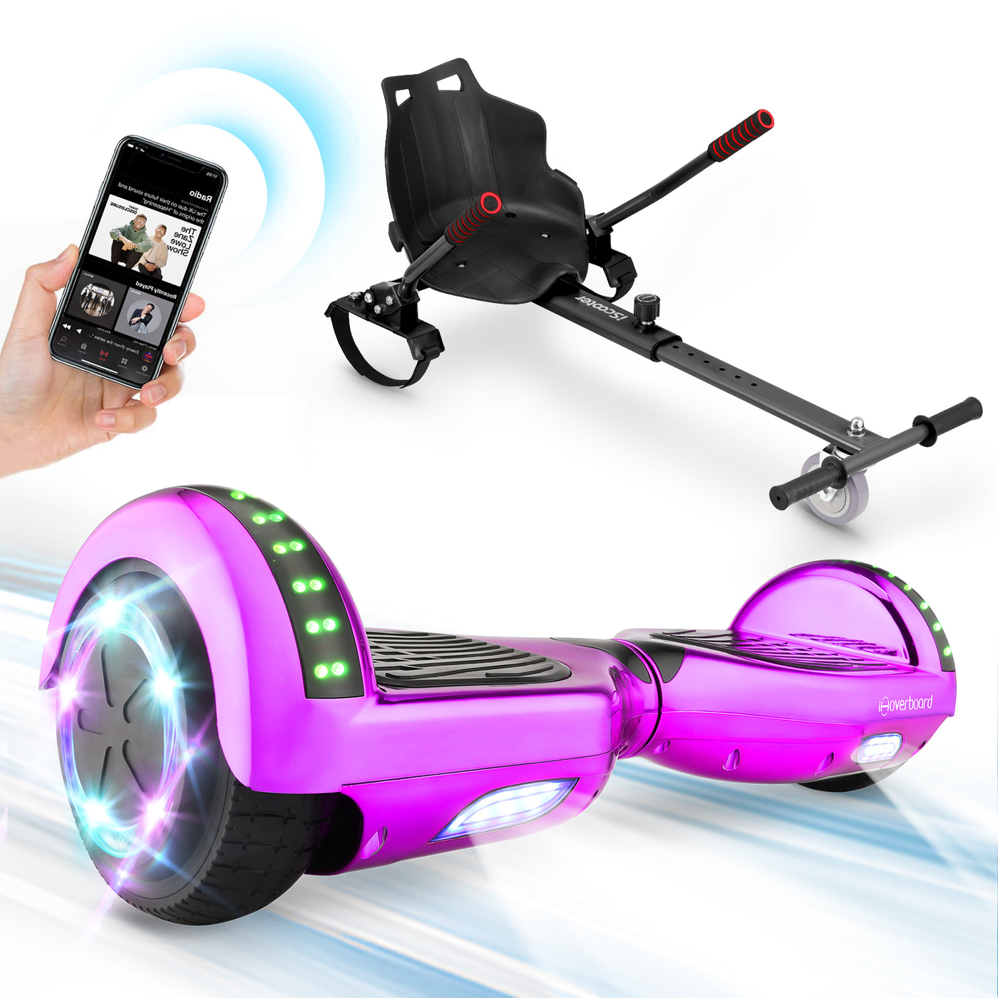 H1 Blau Hoverboard Und Hoverboard mit sitz 700W