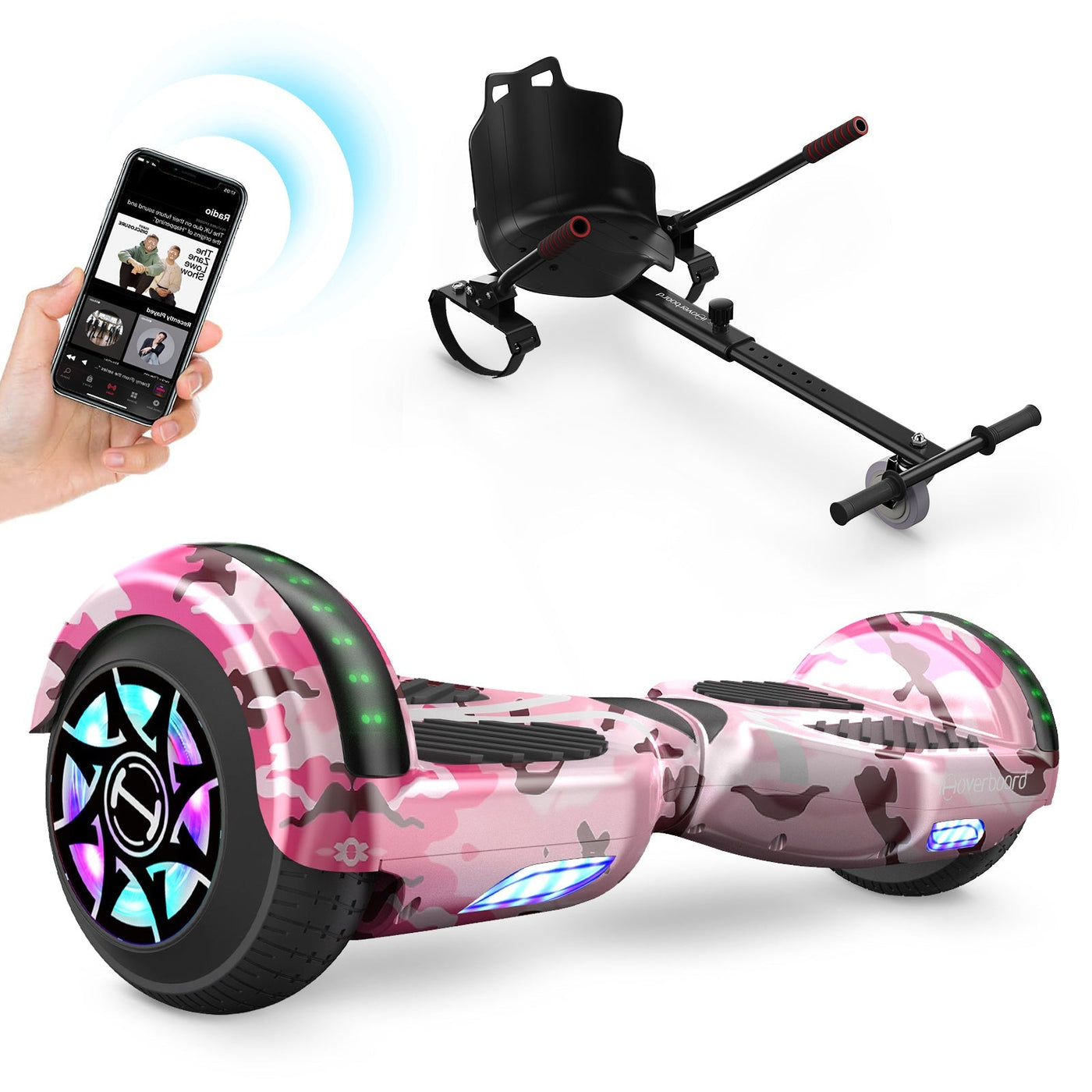 Schnelles H4 Bluetooth Hoverboard Pink