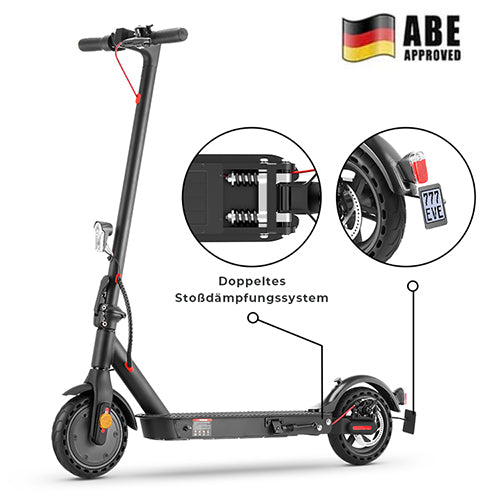 E9 Aufgerüstet E-Scooter Mit Straßenzulassung Mit Doppelfederung