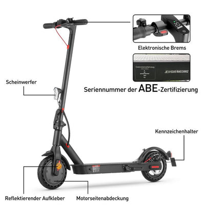 E9 Aufgerüstet E-Scooter Mit Straßenzulassung Mit Doppelfederung (ABE eKFV)