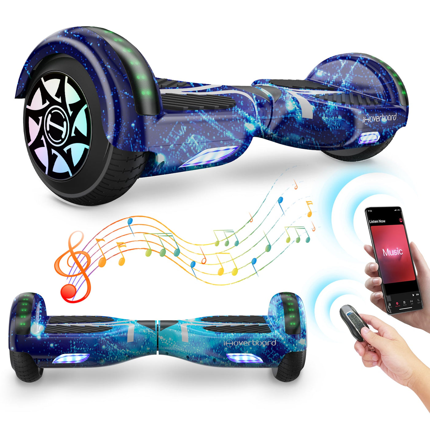 H4 Bluetooth-Hoverboard blau