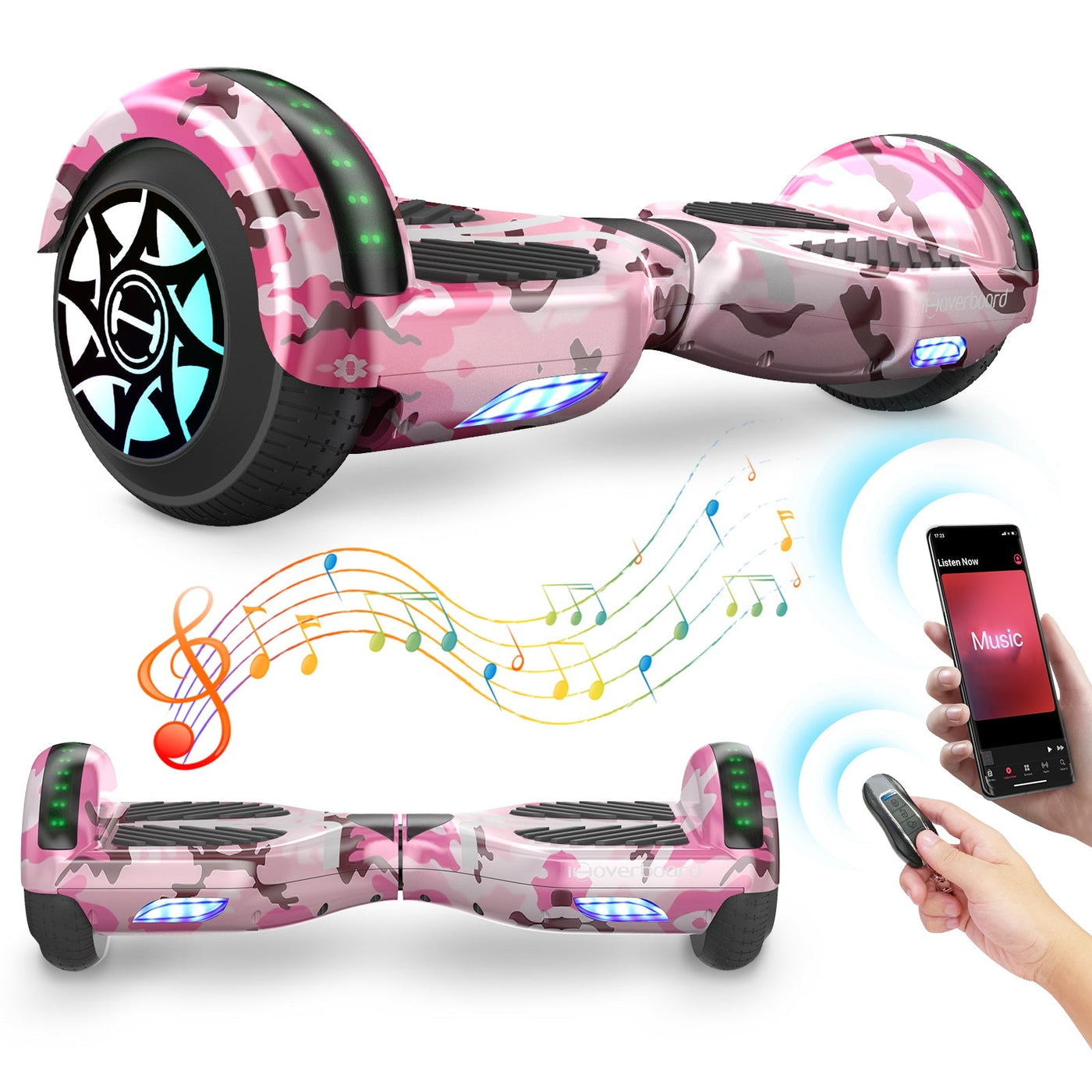 iHoverboard H4 Rosa Bluetooth Hoverboard 6.5"